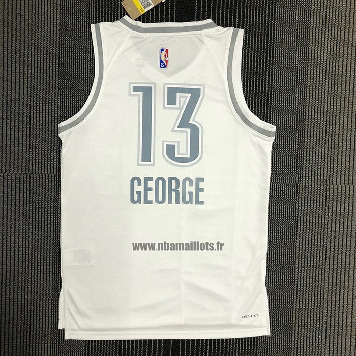 Maillot Oklahoma City Thunder Paul George NO 13 Ville 2021-22 Blanc